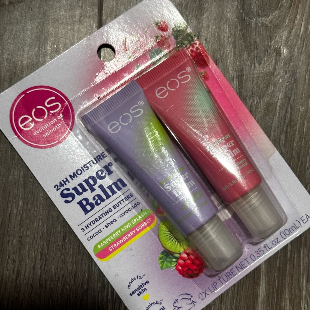 EOS Raspberry Kiwi and Strawberry Sorbet Lip Balm Duo